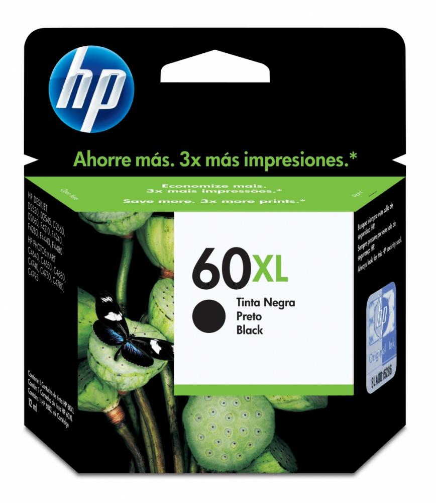 Cartucho HP 60XL Negro, 600 Páginas