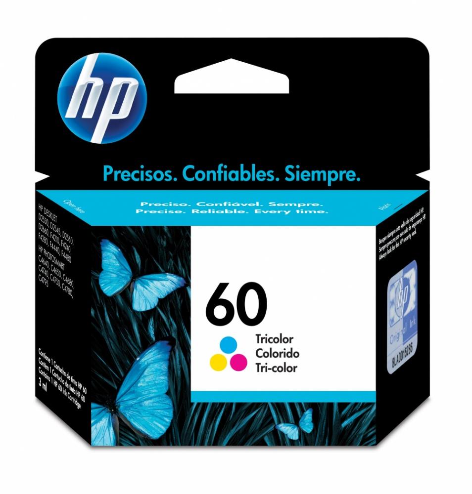 Cartucho HP 60 Tricolor, 165 Páginas