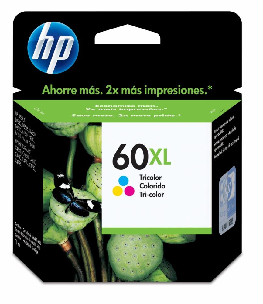 Cartucho HP 60XL Tricolor, 440 Páginas