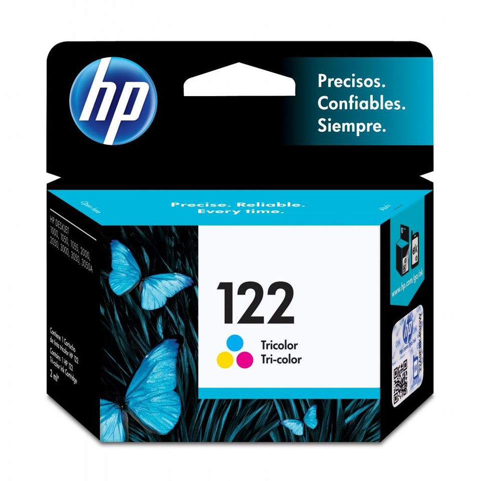 Cartucho HP 122 Tricolor, 100 Páginas