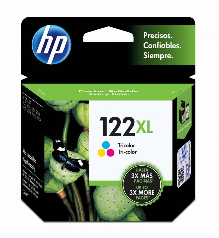 Cartucho HP 122XL Tricolor, 330 Páginas