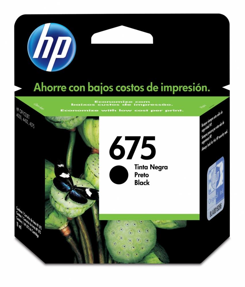 Cartucho HP 675 Negro, 600 Páginas