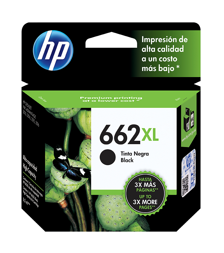 Cartucho HP 662XL Negro, 360 Páginas