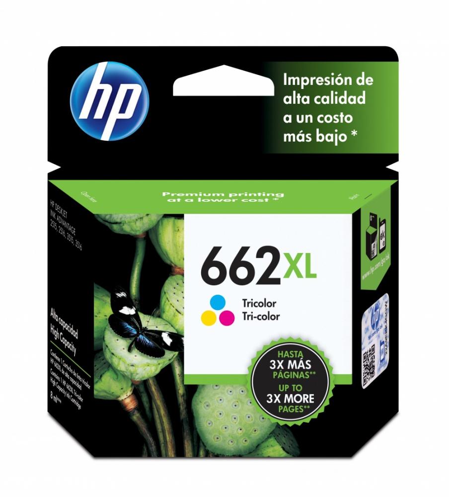 Cartucho HP 662XL Tricolor, 300 Páginas