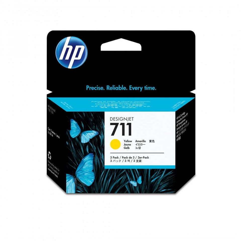 Cartuchos HP 711 Paquete Triple Amarillo 29ml