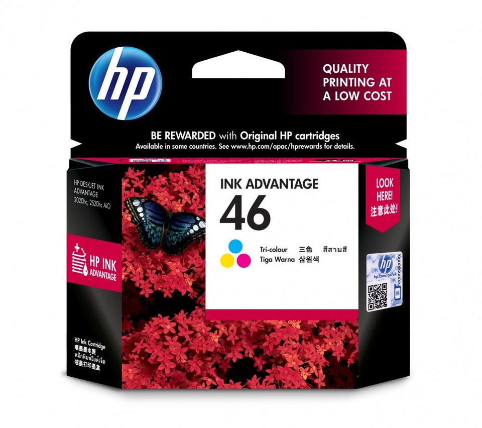 Cartucho HP 46 Tricolor,  750 Páginas