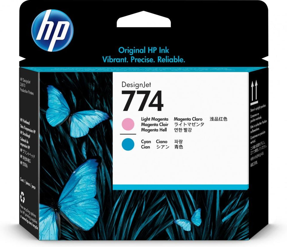 Cabezal HP 774 Paquete de 2 Piezas Cyan Claro y Magenta Claro