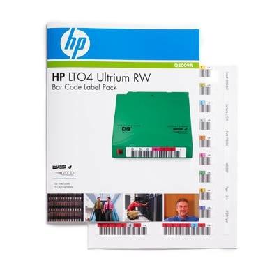 HP Paquete de Códigos de Barras HP LTO-4 Ultrium RW, 100 Etiquetas