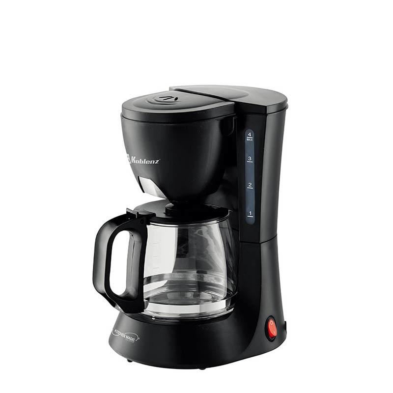 Koblenz Cafetera CKM-204 N, 4 Tazas, 600 Litros, Negro