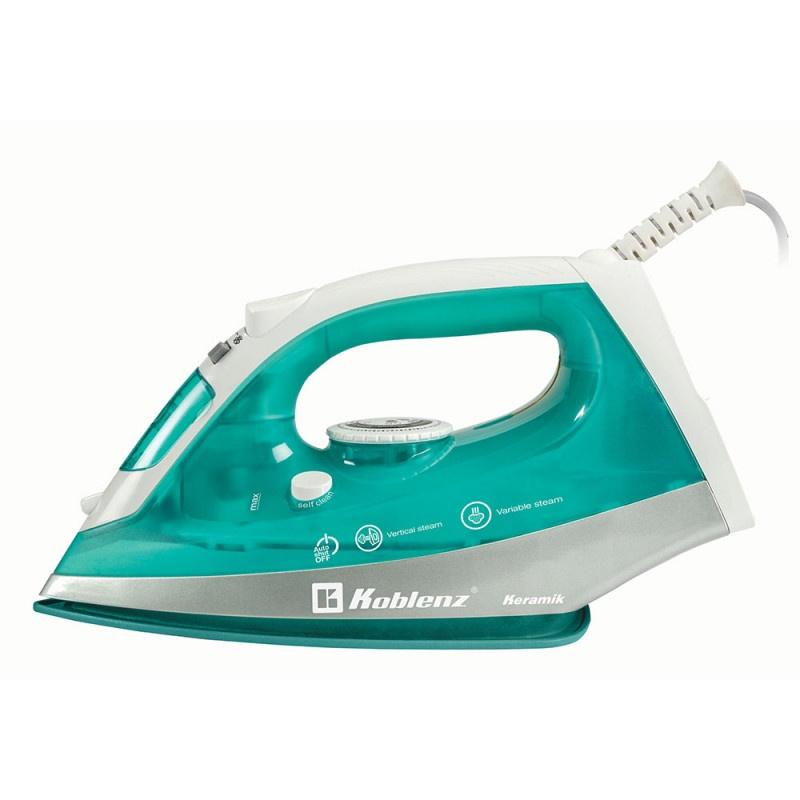 Koblenz Plancha Vapor-Seco, Suela Antiadherente, 1200W, 0.22 Litros, Azul