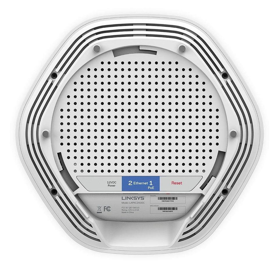 Access Point Linksys LAPAC2600C, 2600 Mbit/s, 2x RJ-45, 2.4/5GHz, Antena Integrada de 4.4dBi