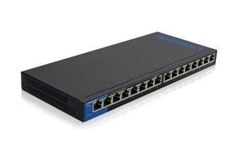 Switch Linksys Gigabit Ethernet LGS116P, 16 Puertos 10/100/1000 Mbps, 8000 Entradas - No Administrable