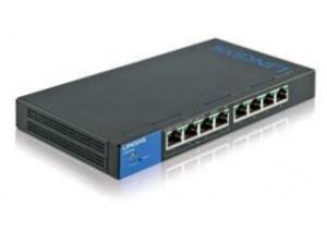 Switch Linksys Gigabit Ethernet LGS308, 8 Puertos 10/100/1000 Mbps, 16 Gbit/s, 8000 Entradas - Gestionado