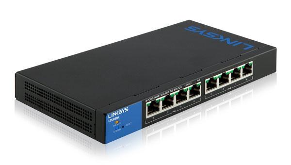Switch Linksys Gigabit Ethernet LGS308MP-EU, 8 Puertos 10/100/1000Mbps, 16 Gbit/s, 8000 Entradas - Gestionado