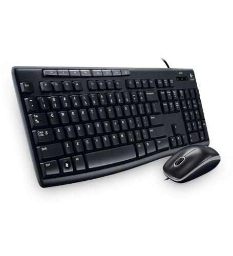 Kit de Teclado y Mouse Logitech MK200, USB, Negro (Español)