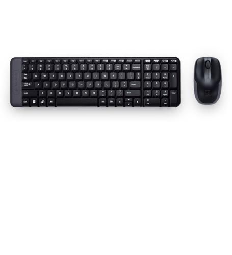 Kit de Teclado y Mouse Logitech MK220, Inalámbrico, USB, Negro (Español)