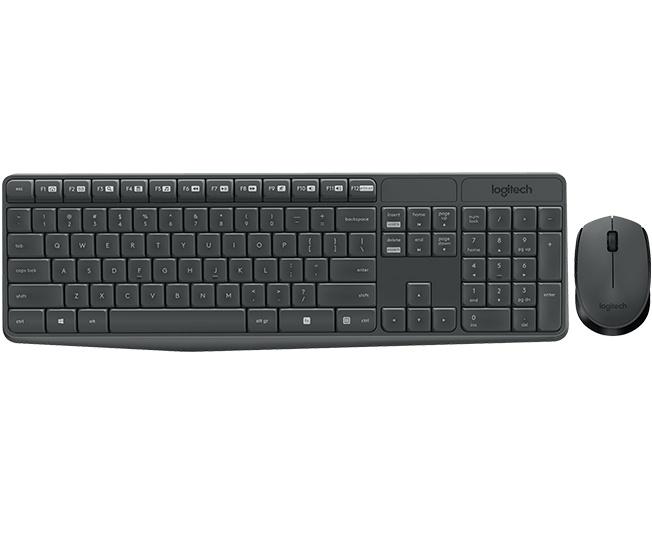 Kit de Teclado y Mouse Logitech MK235, Inalámbrico, USB, Negro (Español)