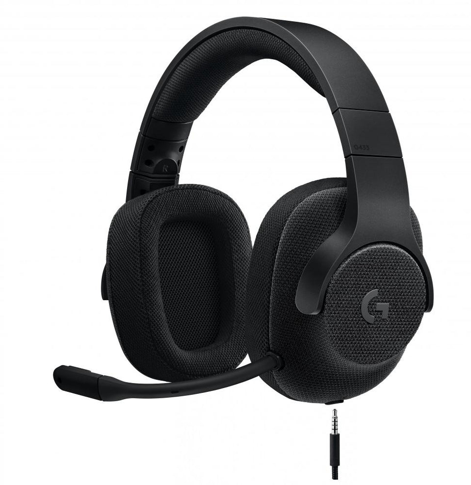 Logitech Audífonos Gamer G433 7.1, Alámbrico, 2 Metros, 3.5mm, Negro