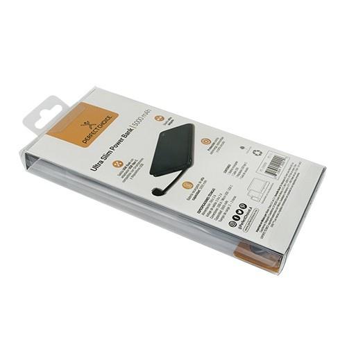 Cargador Portátil Perfect Choice Power Bank Ultra Slim, 5000mAh, Negro