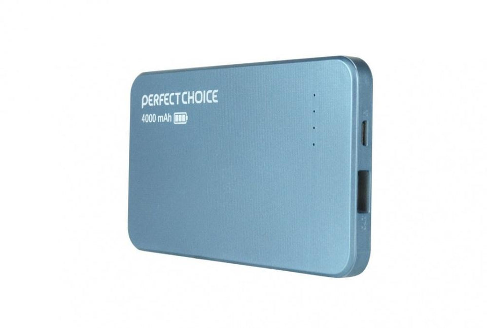 Cargador Portátil Perfect Choice Power Bank PC-240754, 4000mAh, Azul