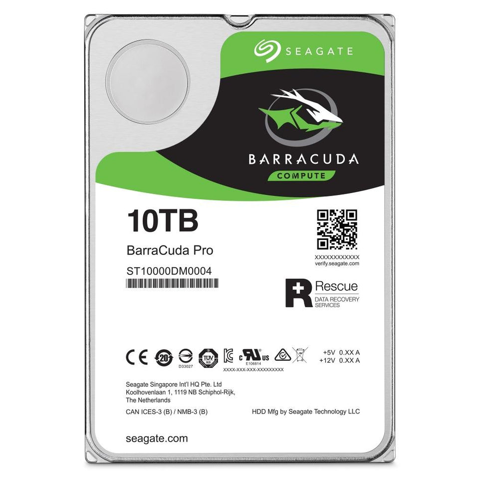Disco Duro Interno Seagate Barracuda Pro 3.5'', 10TB, SATA III, 6 Gbit/s, 7200RPM, 256MB Cache
