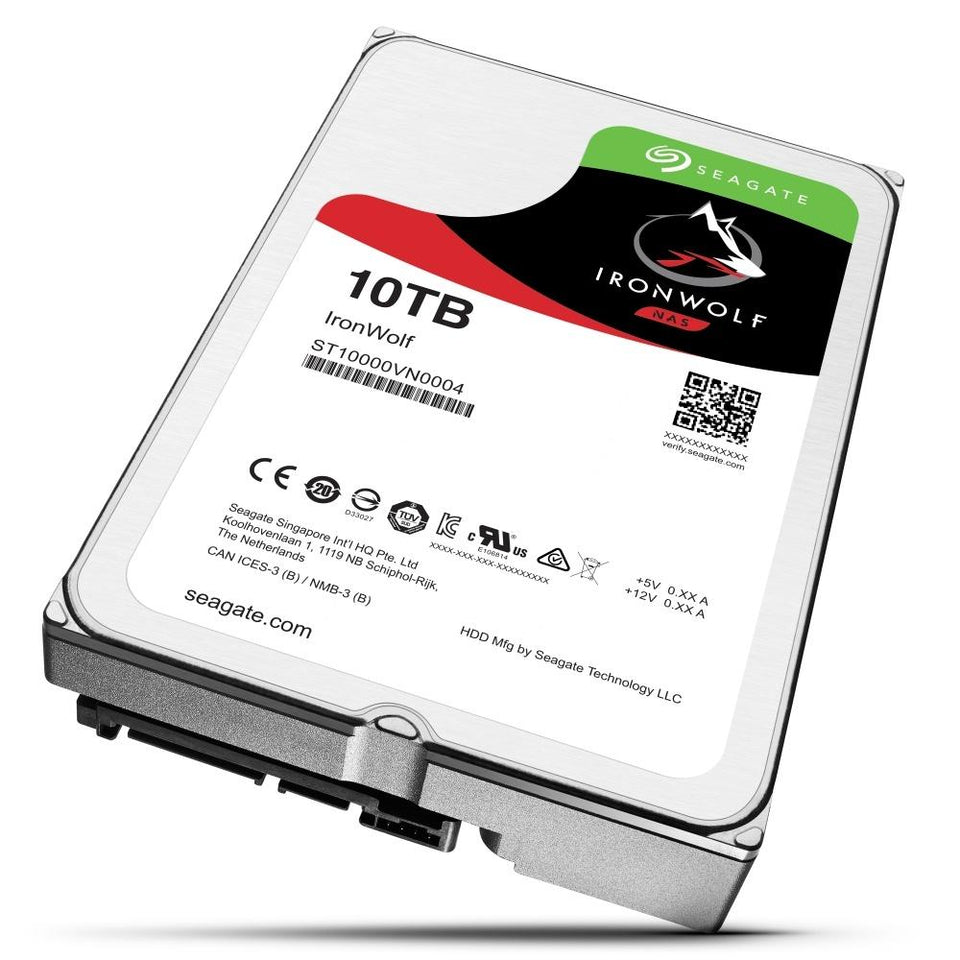 Disco Duro para NAS Seagate IronWolf 3.5'' de 1 a 8 Bahías, 10TB, SATA III, 6 Gbit/s, 7200RPM, 256MB Cache