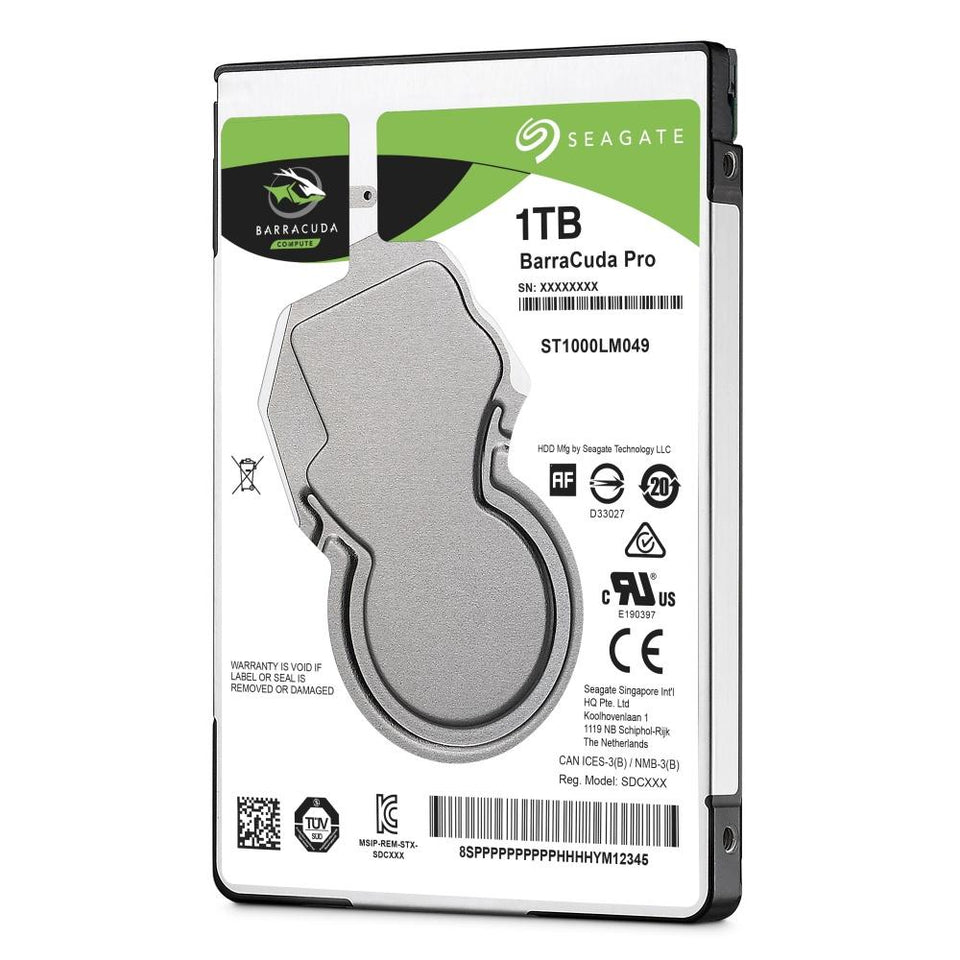 Disco Duro Interno Seagate Barracuda Pro 2.5'', 1TB, SATA III, 6 Gbit/s, 7200RPM, 128MB Caché