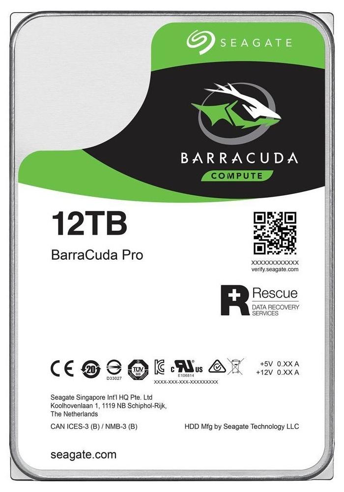 Disco Duro Interno Seagate Barracuda Pro 3.5", 12TB, SATA III, 6 Gbit/s, 7200RPM, 256MB Caché