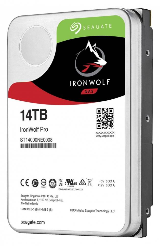 Disco Duro para NAS Seagate IronWolf Pro 3.5", 14TB, SATA III, 6Gbit/s, 7200RPM, 256MB Caché - para NAS de 1 a 24 Bahías