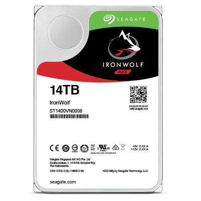 Disco Duro Interno Seagate IronWolf 3.5'', 14TB, SATA III, 6 Gbit/s, 7200RPM, 256MB Cache - para NAS de 1 a 8 Bahías