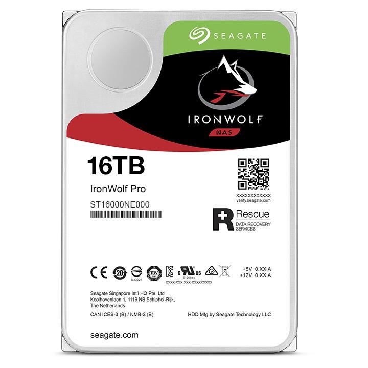 Disco Duro para NAS Seagate IronWolf Pro 3.5", 16TB, SATA III, 6Gbit/s, 7200RPM, 256MB Caché