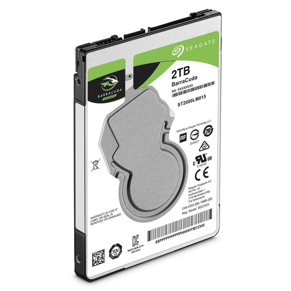Disco Duro para Laptop Seagate Barracuda 2.5'', 2TB, SATA III, 5400rpm, 128MB Caché