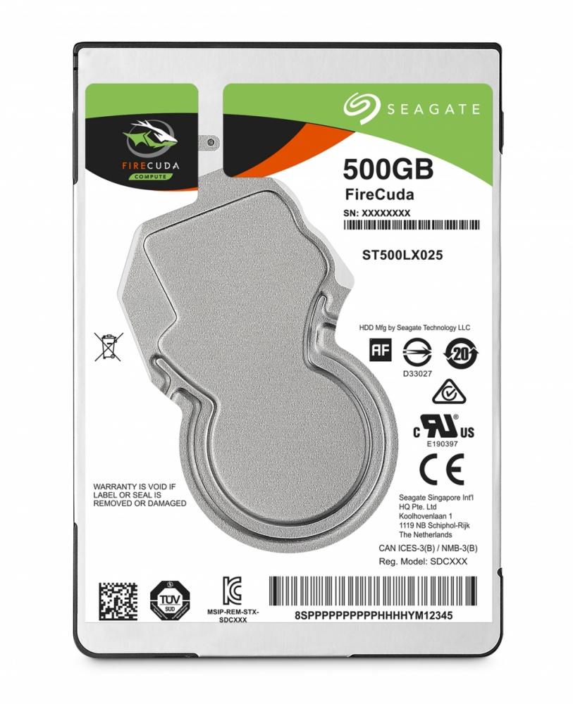 Disco Duro para Laptop Hibrido Seagate FireCuda 2.5'', 500GB, SATA III, 6Gbit/s, 5400RPM, 128MB Caché