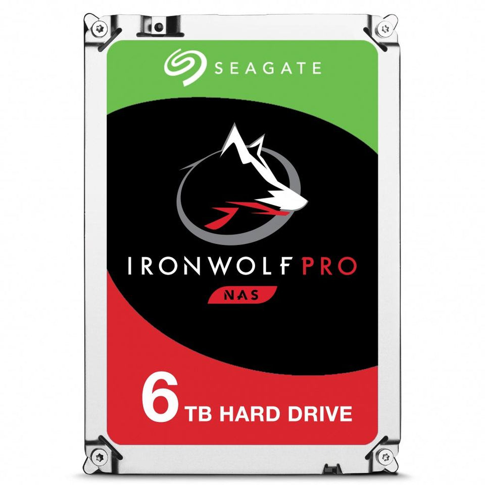 Disco Duro Interno Seagate IronWolf Pro 3.5'', 6TB, SATA III, 6 Gbit/s, 7200 RPM, 256MB Cache - para NAS de 1 a 16 Bahias