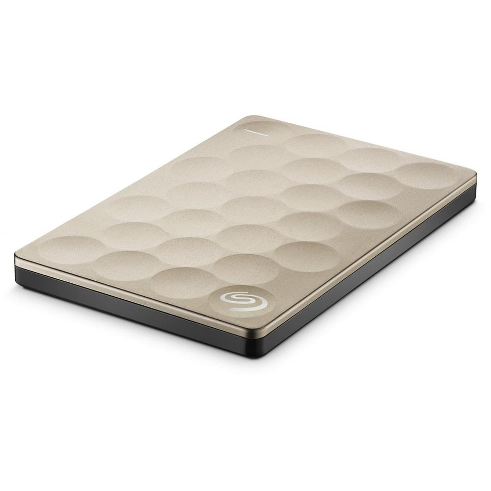 Disco Duro Externo Seagate Backup Plus Ultra Slim 2.5'', 1TB, USB 3.0, Oro - para Mac/PC