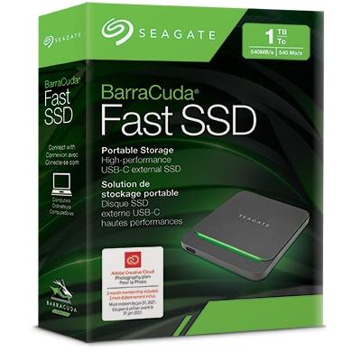SSD Externo Seagate BarraCuda Fast, 1TB, USB-C, 2.5", Negro