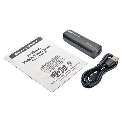 Cargador Portátil Tripp Lite UPB-02K6-1U, 2600mAh, Negro