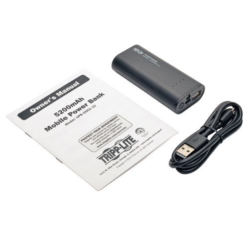 Cargador Portátil Tripp Lite UPB-05K2-1U, 5200mAh, Negro
