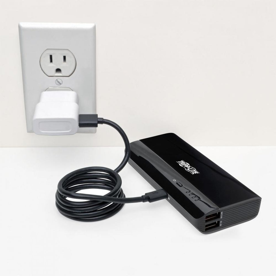 Cargador Portátil Tripp Lite UPB-10K4-S2U, 10.400mAh, Negro