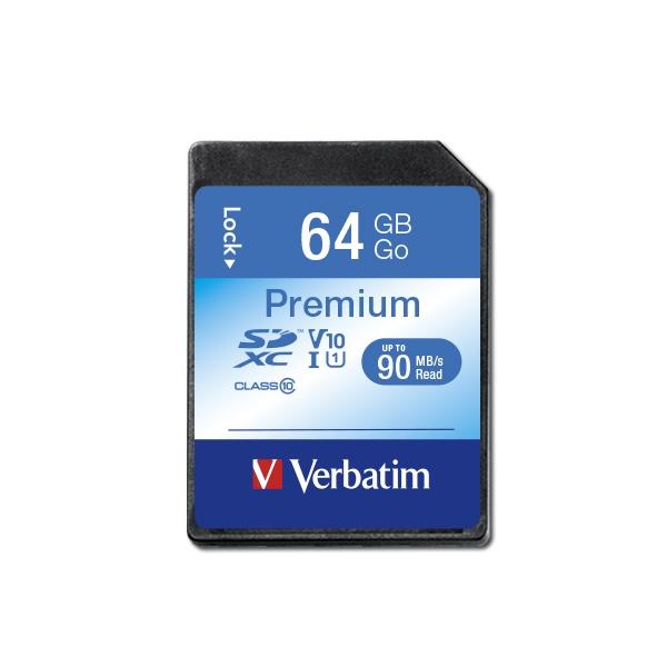Memoria Flash Verbatim Premium, 64GB SDXC Clase 10