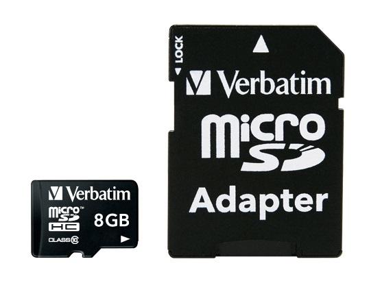Memoria Flash Verbatim, 8GB MicroSDHC Clase 10, con Adaptador