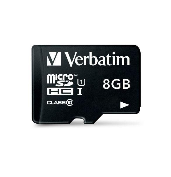 Memoria Flash Verbatim, 8GB MicroSDHC Clase 10, con Adaptador