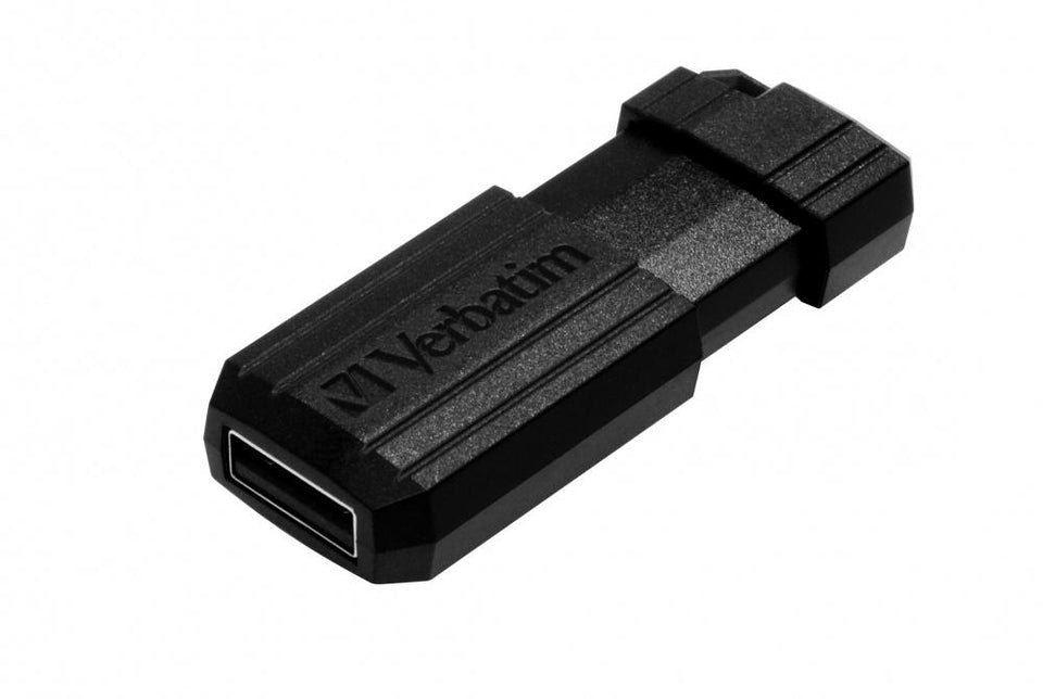 Memoria USB Verbatim PinStripe, 8GB, USB 2.0, Negro