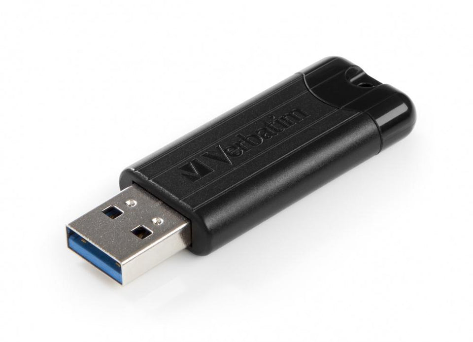 Memoria USB Verbatim PinStripe, 32GB, USB 3.0, Negro