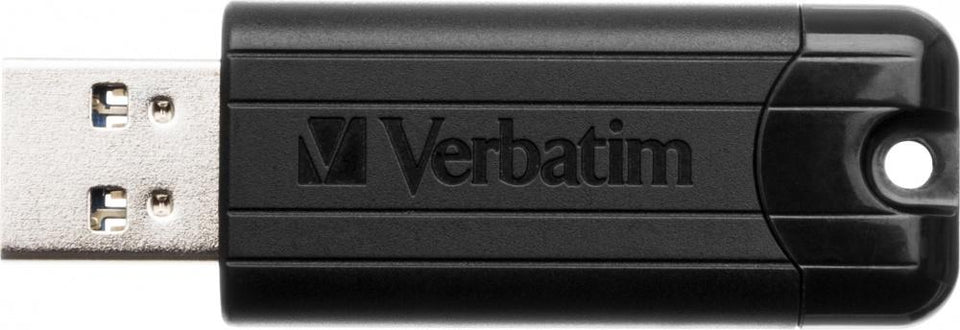 Memoria USB Verbatim PinStripe, 32GB, USB 3.0, Negro