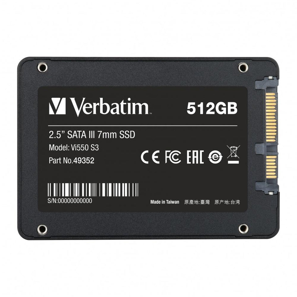SSD Verbatim Vi550 S3, 512GB, SATA III, 2.5"