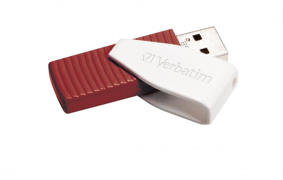 Memoria USB Verbatim Store'n'Go Swivel, 16GB, USB 2.0, Rojo