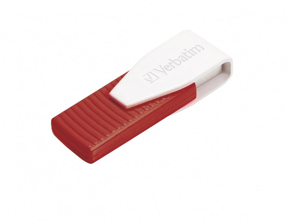 Memoria USB Verbatim Store'n'Go Swivel, 16GB, USB 2.0, Rojo