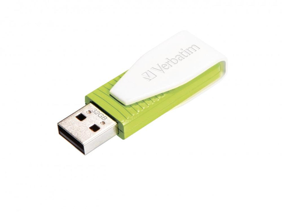 Memoria USB Verbatim Store 'n' Go Swivel, 32GB, USB 2.0 A, Verde