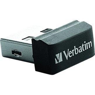 Memoria USB Verbatim, 49821, Store' n' Go Nano, 16GB, USB 2.0, Negro, con Adaptador Micro USB